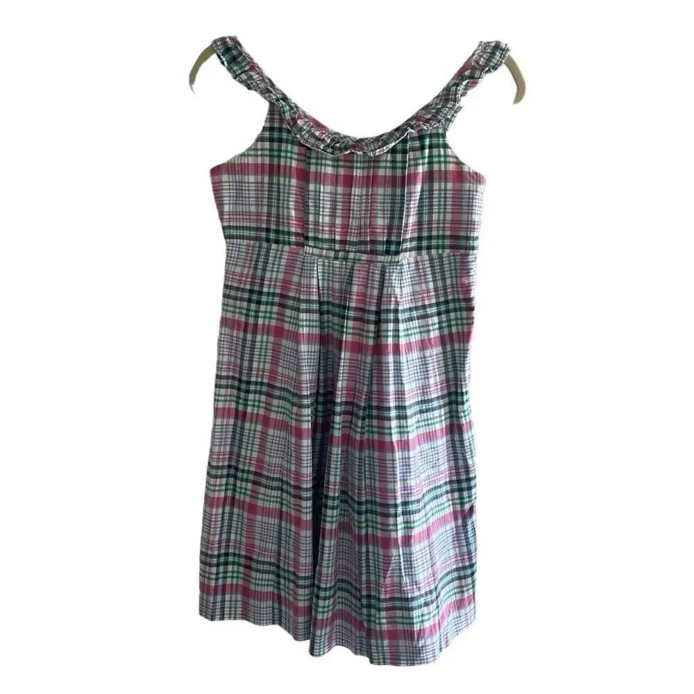 Ralph Lauren Pink Plaid Summer Dress Girl Size 14 Wedding Preppy Academia Prep